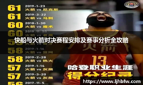 快船与火箭对决赛程安排及赛事分析全攻略
